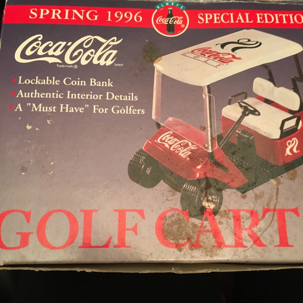 Coca Cola Golf cart bank
